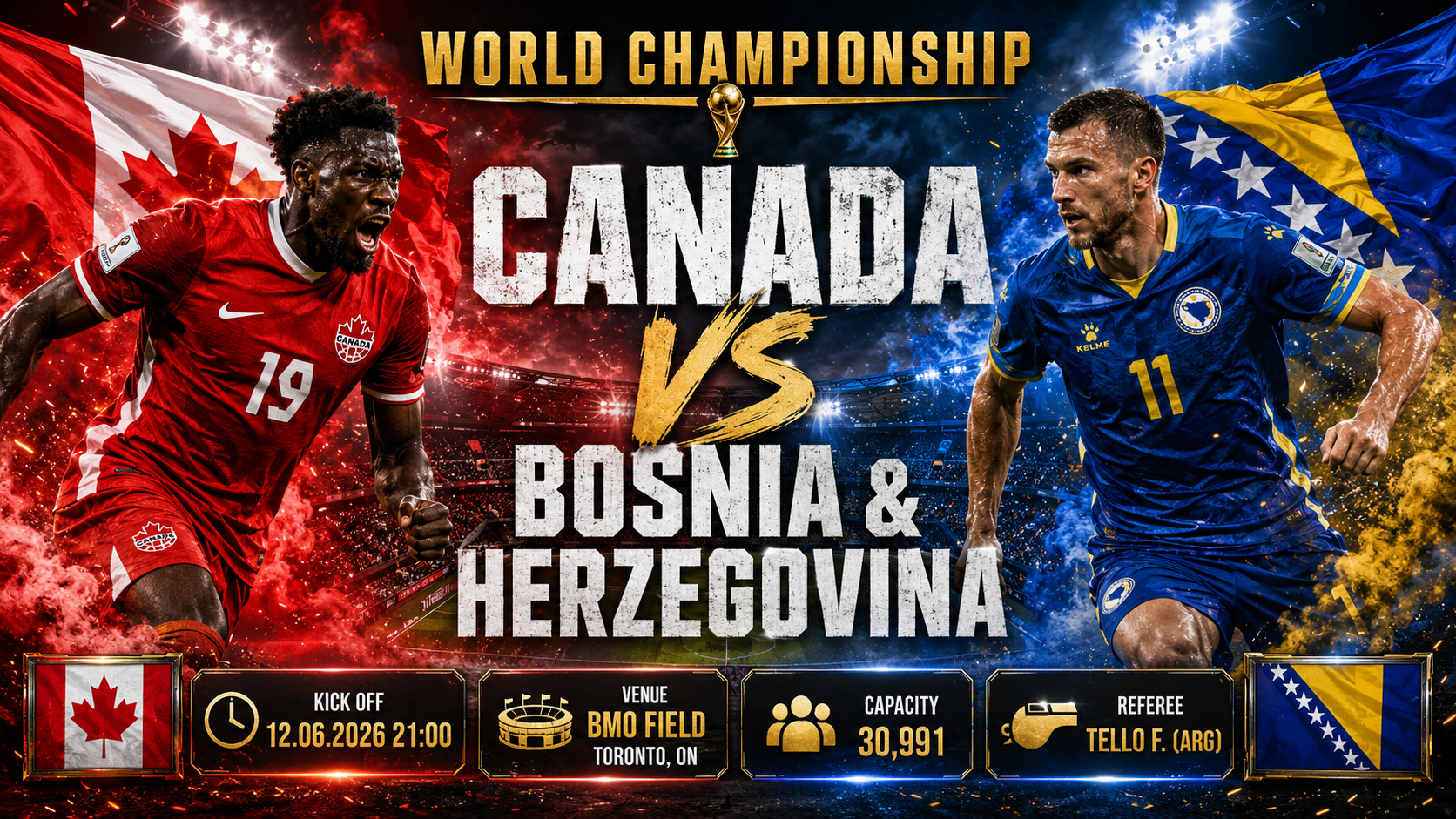 Canada - Bosnië-Herzegovina : Historische primeur in Toronto belooft voorzichtige strijd tussen gehavende teams