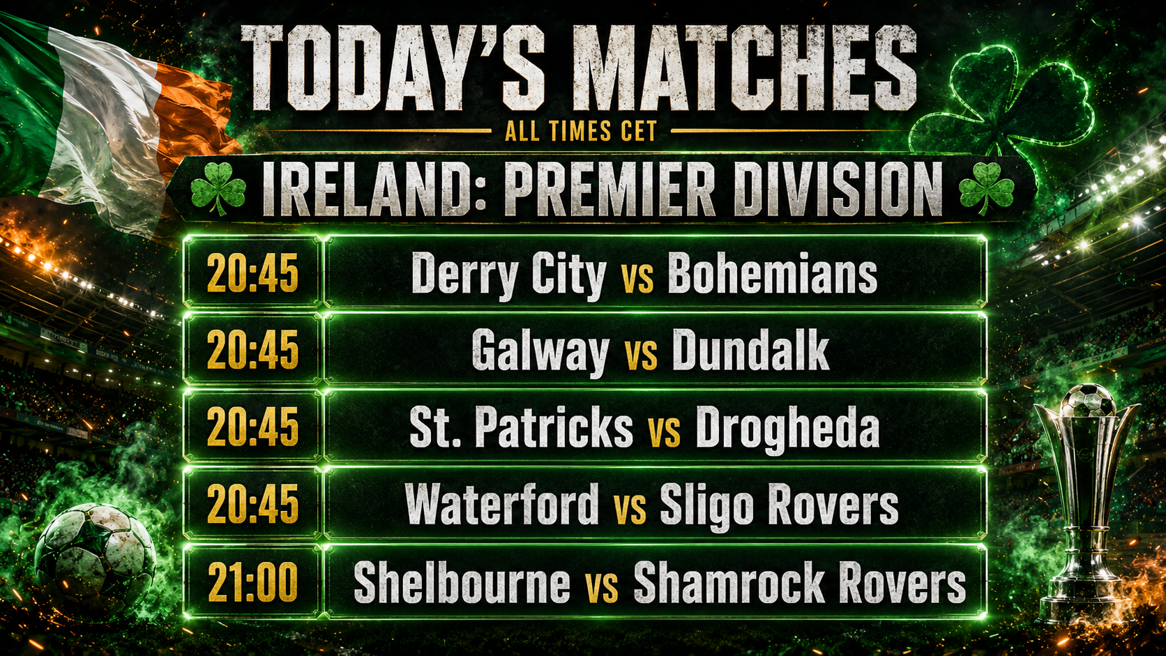 Shelbourne - Shamrock Rovers : Geladen derby van Dublin voert de spanning in Ierse competitie op